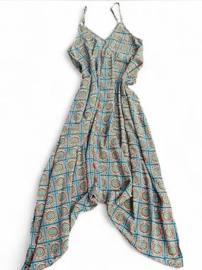 Daughters of Culture Rayon Jumpsuit One Size Boho Wide Leg Lounge Travel Resort